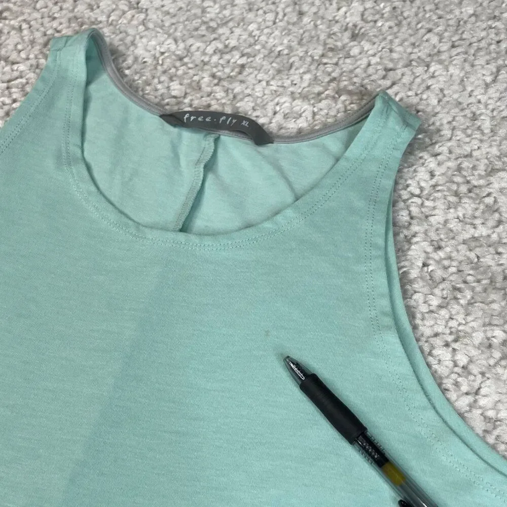 Free Fly Bamboo Flex Tank Dress Mint Green Womens XL FLAW